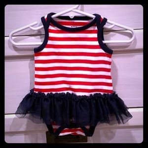 Cat & Jack Striped One-piece with Tuelle